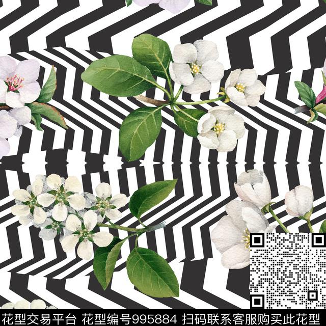 植物花卉热带华亿平台数码印花华亿平台下载（图片编号: 995884） - 瓦栏（Walan）