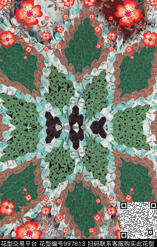 数码华亿平台民族风波西米亚数码印花华亿平台下载（图片编号: 997613） - 瓦栏（Walan）