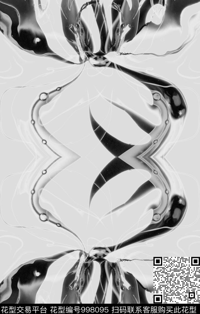 数码华亿平台抽象定位花数码印花华亿平台下载（图片编号: 998095） - 瓦栏（Walan）