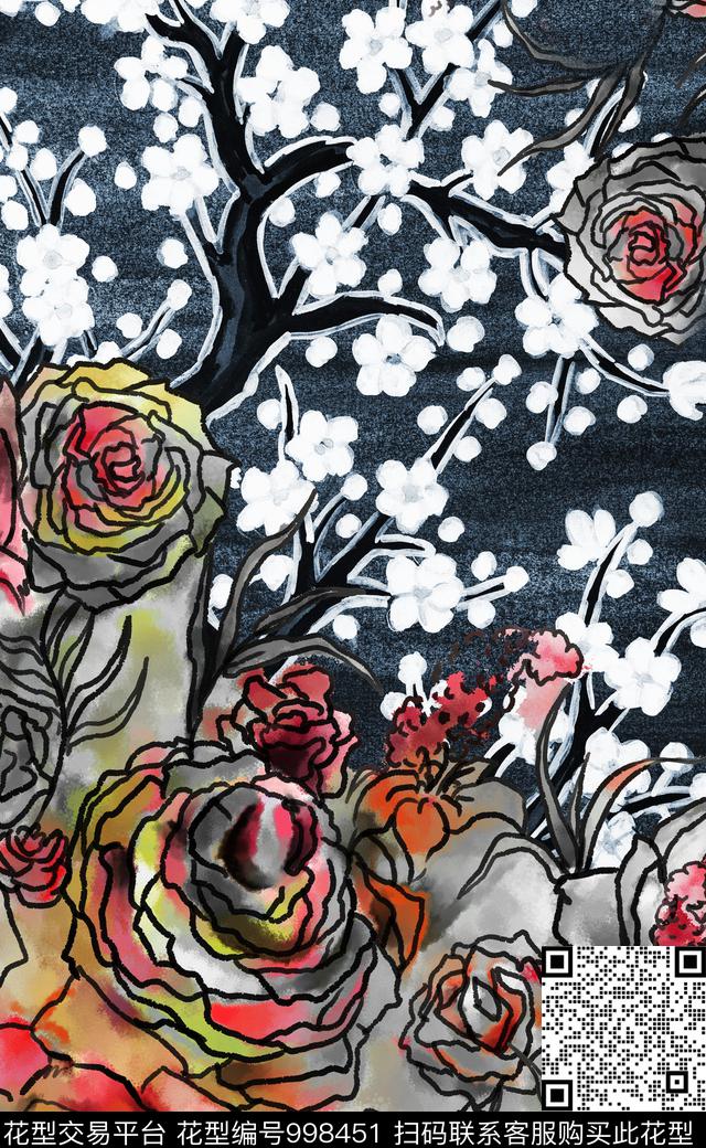 数码华亿平台肌理线条数码印花华亿平台下载（图片编号: 998451） - 瓦栏（Walan）