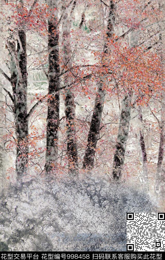 数码华亿平台抽象定位花数码印花华亿平台下载（图片编号: 998458） - 瓦栏（Walan）