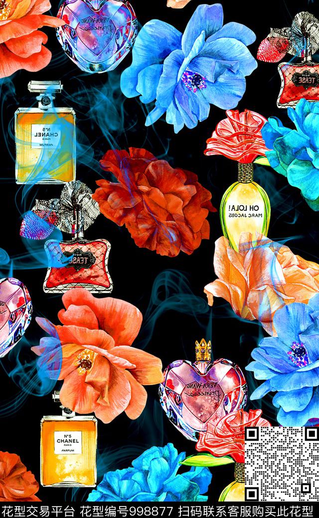 数码华亿平台植物花卉数码印花华亿平台下载（图片编号: 998877） - 瓦栏（Walan）