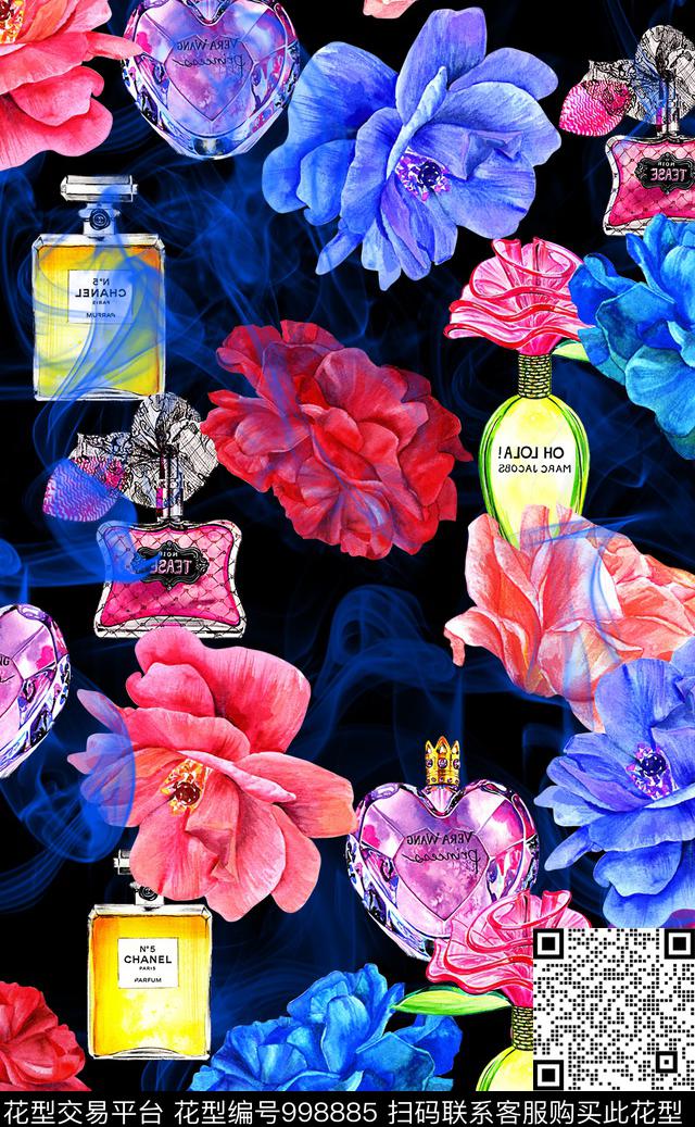 数码华亿平台植物花卉数码印花华亿平台下载（图片编号: 998885） - 瓦栏（Walan）