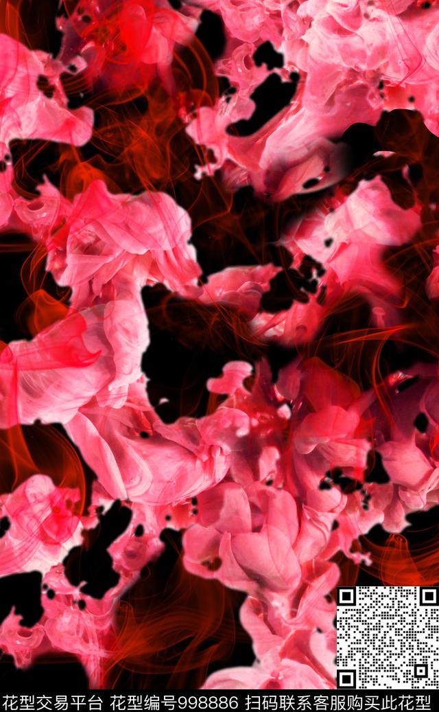 抽象蓝色纹理数码印花华亿平台下载（图片编号: 998886） - 瓦栏（Walan）