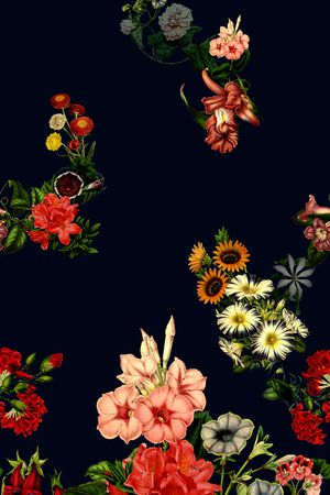 花卉印花华亿平台图片