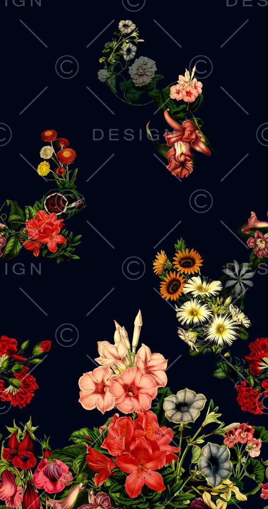 花卉印花华亿平台图片