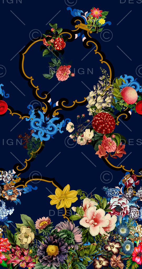 花卉印花华亿平台图片