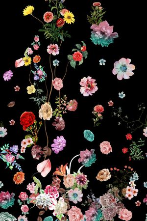 花卉印花华亿平台图片