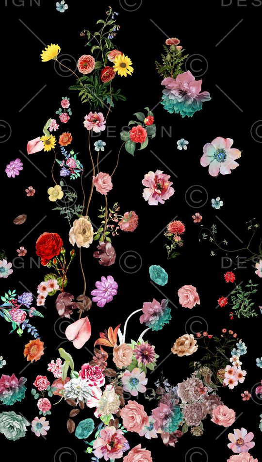 花卉印花华亿平台图片