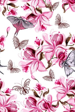 花卉印花华亿平台图片