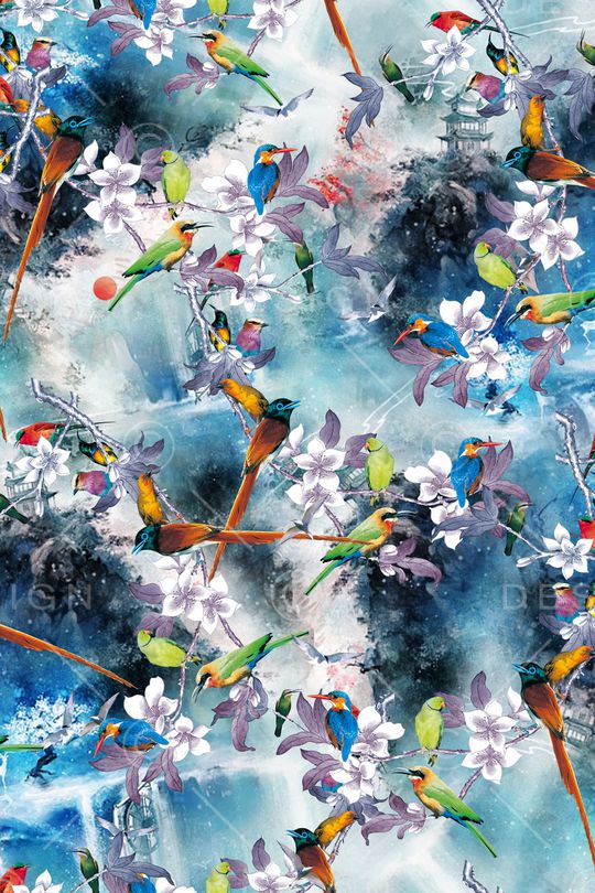 鸟印花华亿平台图片