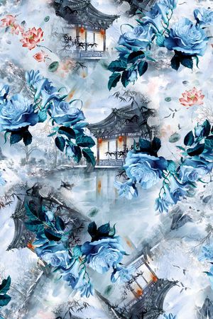 玉兰花印花华亿平台图片