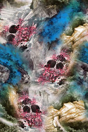 桃花印花华亿平台图片