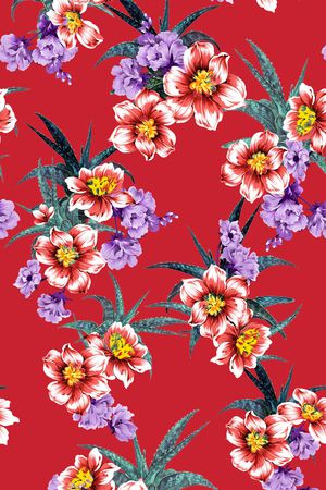 花卉印花华亿平台图片