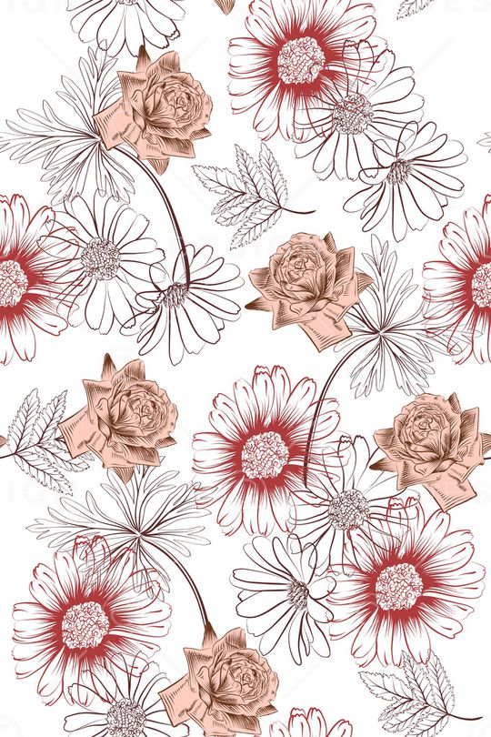 手绘玫瑰印花华亿平台图片