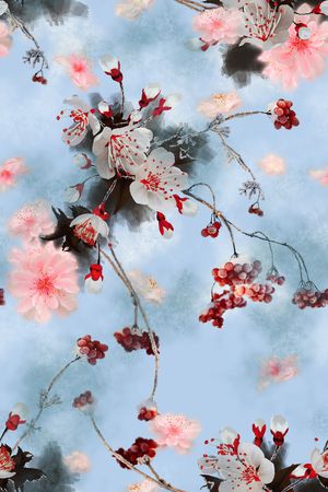 花卉印花华亿平台图片