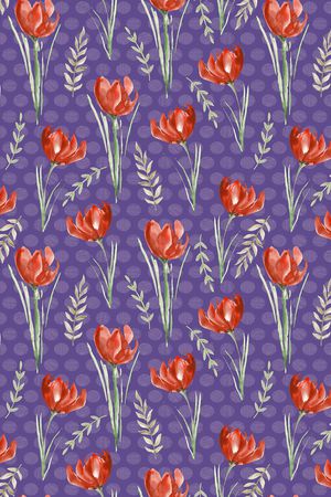 水彩花卉印花华亿平台图片