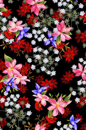 花卉印花华亿平台图片