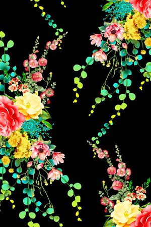 花卉印花华亿平台图片