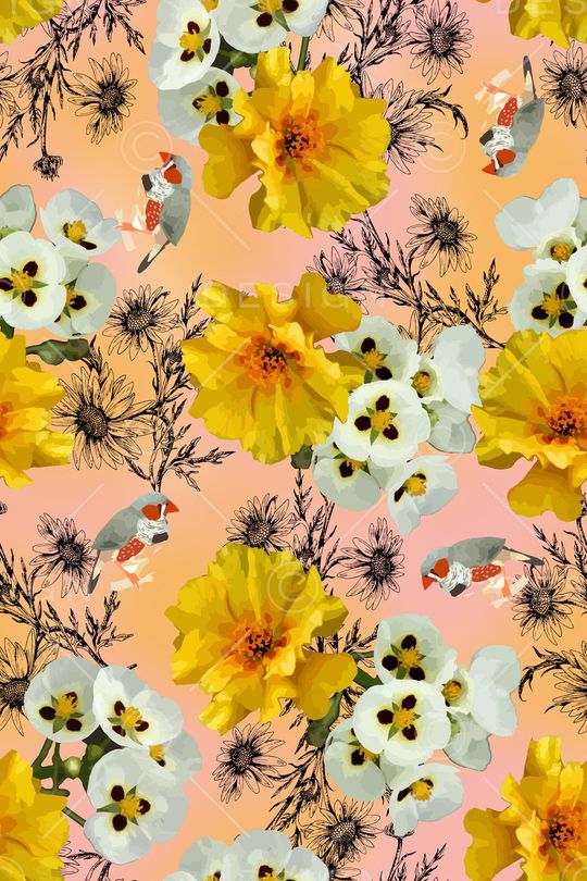 动物花卉印花华亿平台图片