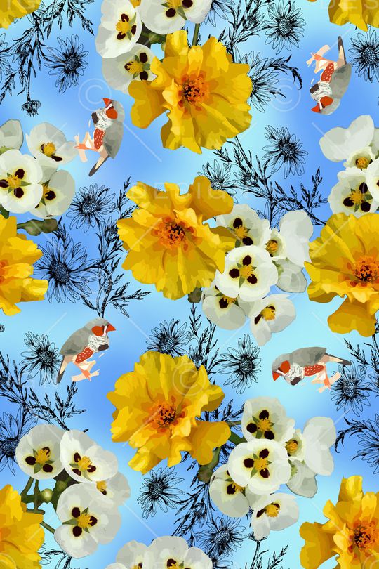 动物花卉印花华亿平台图片