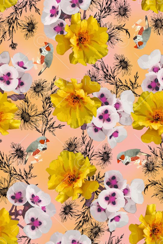 动物花卉印花华亿平台图片