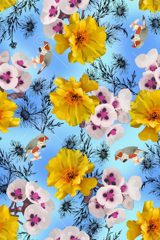 动物花卉印花华亿平台图片