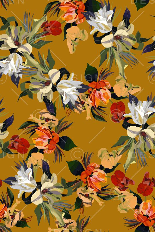 花卉印花华亿平台图片