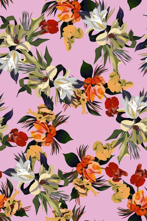 花卉印花华亿平台图片