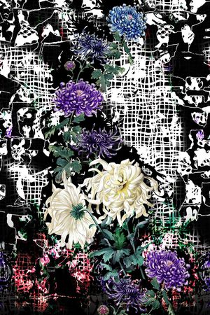 菊花印花华亿平台图片