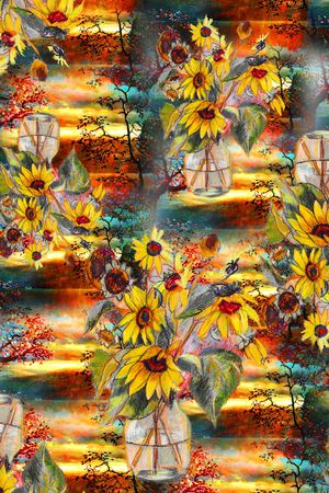 花卉印花华亿平台图片