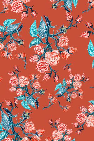 彩底花卉印花华亿平台图片