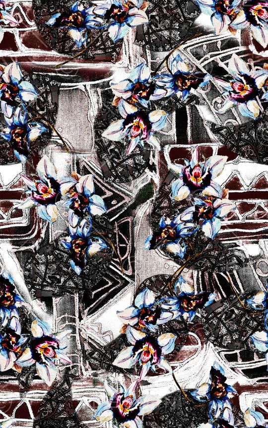 花卉印花华亿平台图片