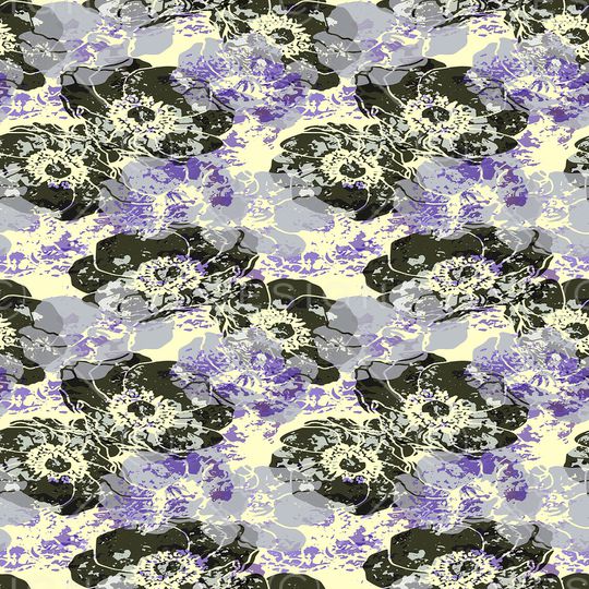 水彩花卉印花华亿平台图片