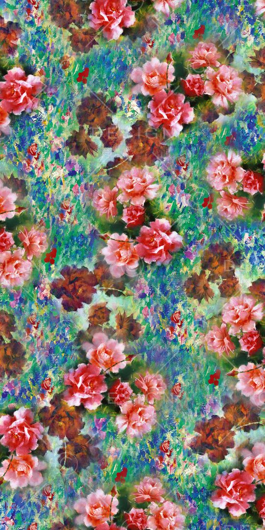 玫瑰花印花华亿平台图片