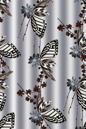 动物蝴蝶印花华亿平台图片