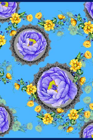 花卉印花华亿平台图片