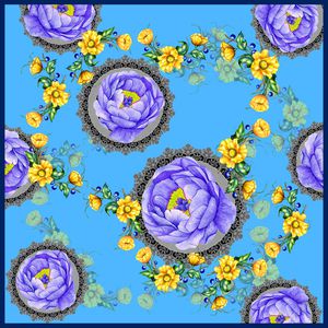 花卉印花华亿平台图片