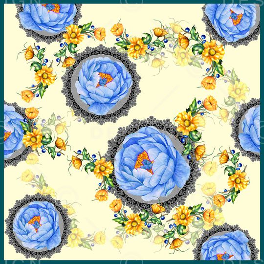 花卉印花华亿平台图片