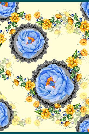 花卉印花华亿平台图片