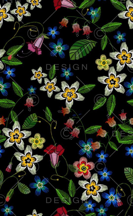 花卉印花华亿平台图片