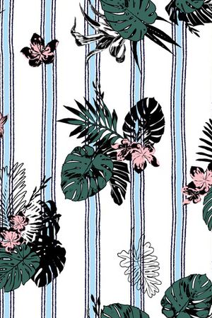 龟背竹印花华亿平台图片