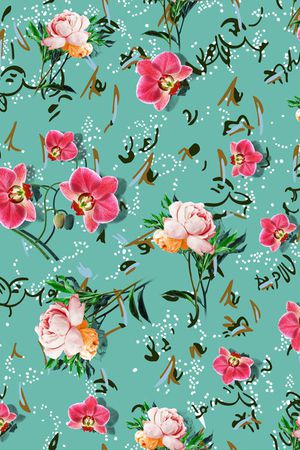 月季花印花华亿平台图片