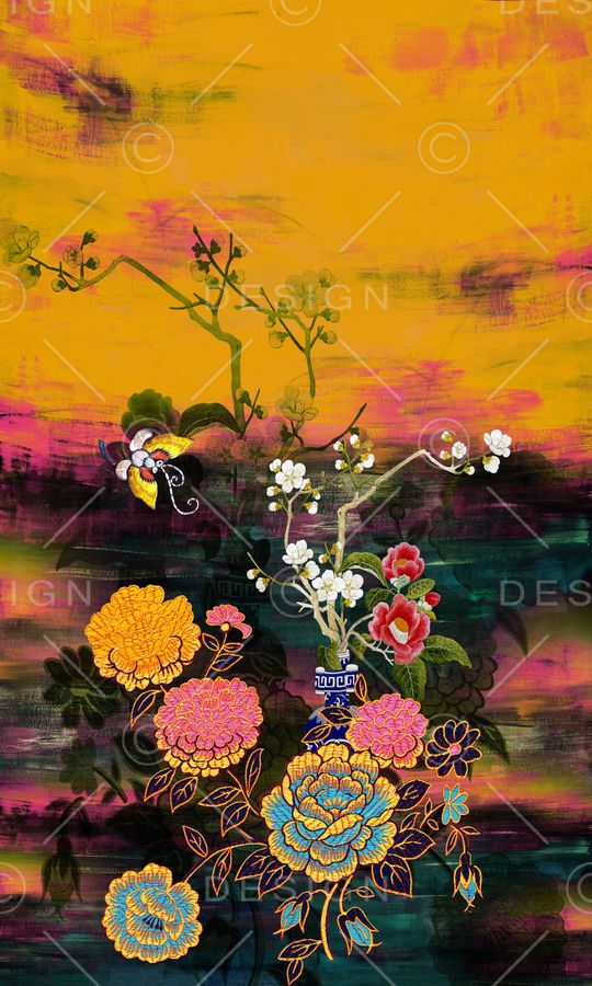 中国风印花华亿平台图片