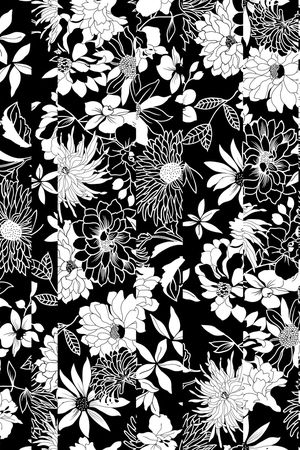 黑白华亿平台印花华亿平台图片