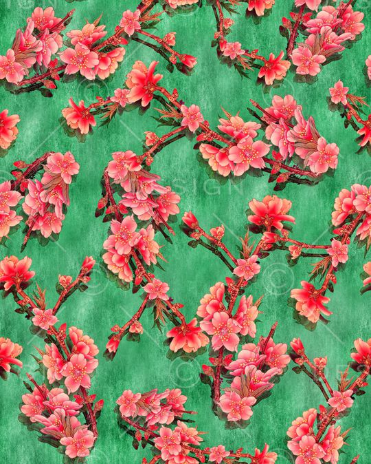 花卉印花华亿平台图片