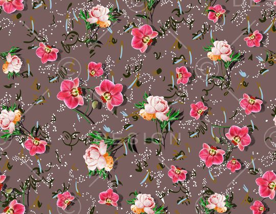 月季花印花华亿平台图片