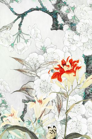 花卉印花华亿平台图片