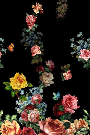 花卉印花华亿平台图片