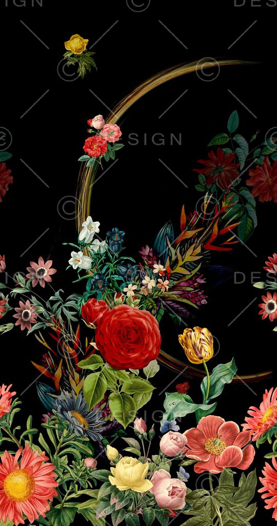 花卉印花华亿平台图片